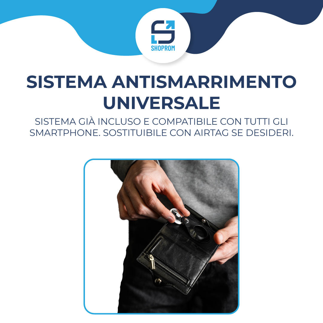 Secure Pocket – Portafoglio Slim con AirTag & Protezione RFID