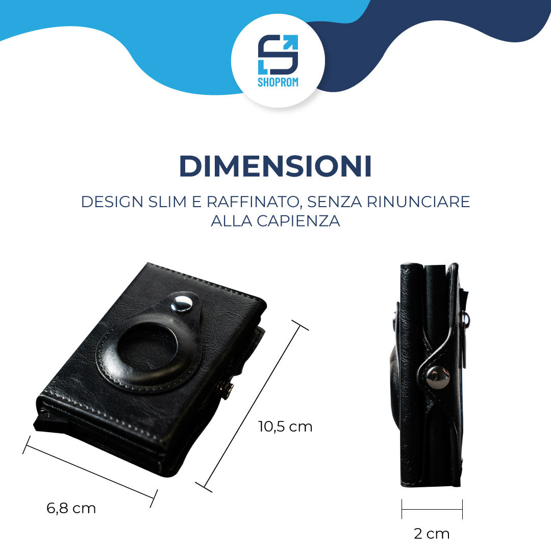 Secure Pocket – Portafoglio Slim con AirTag & Protezione RFID