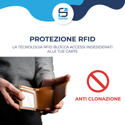 Secure Pocket – Portafoglio Slim con AirTag & Protezione RFID