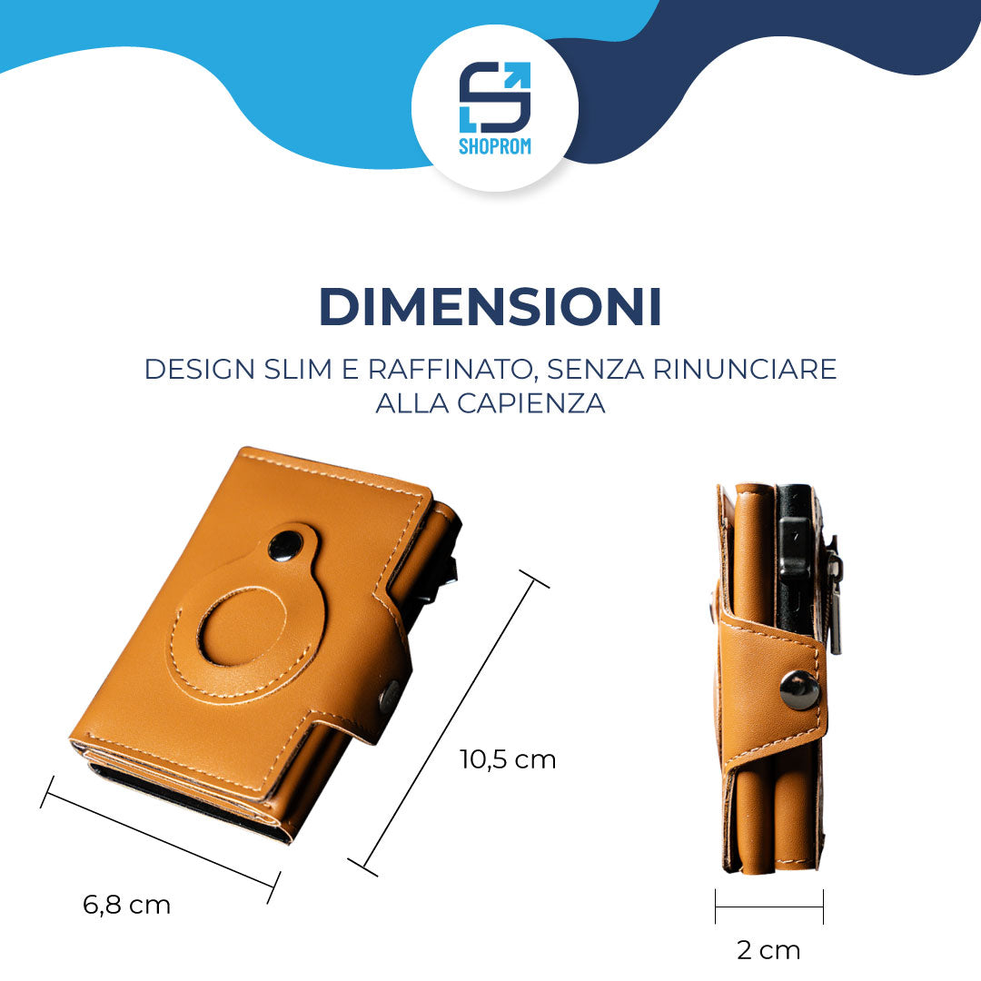 Secure Pocket – Portafoglio Slim con AirTag & Protezione RFID