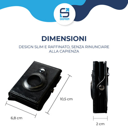 Secure Pocket – Portafoglio Slim con AirTag & Protezione RFID