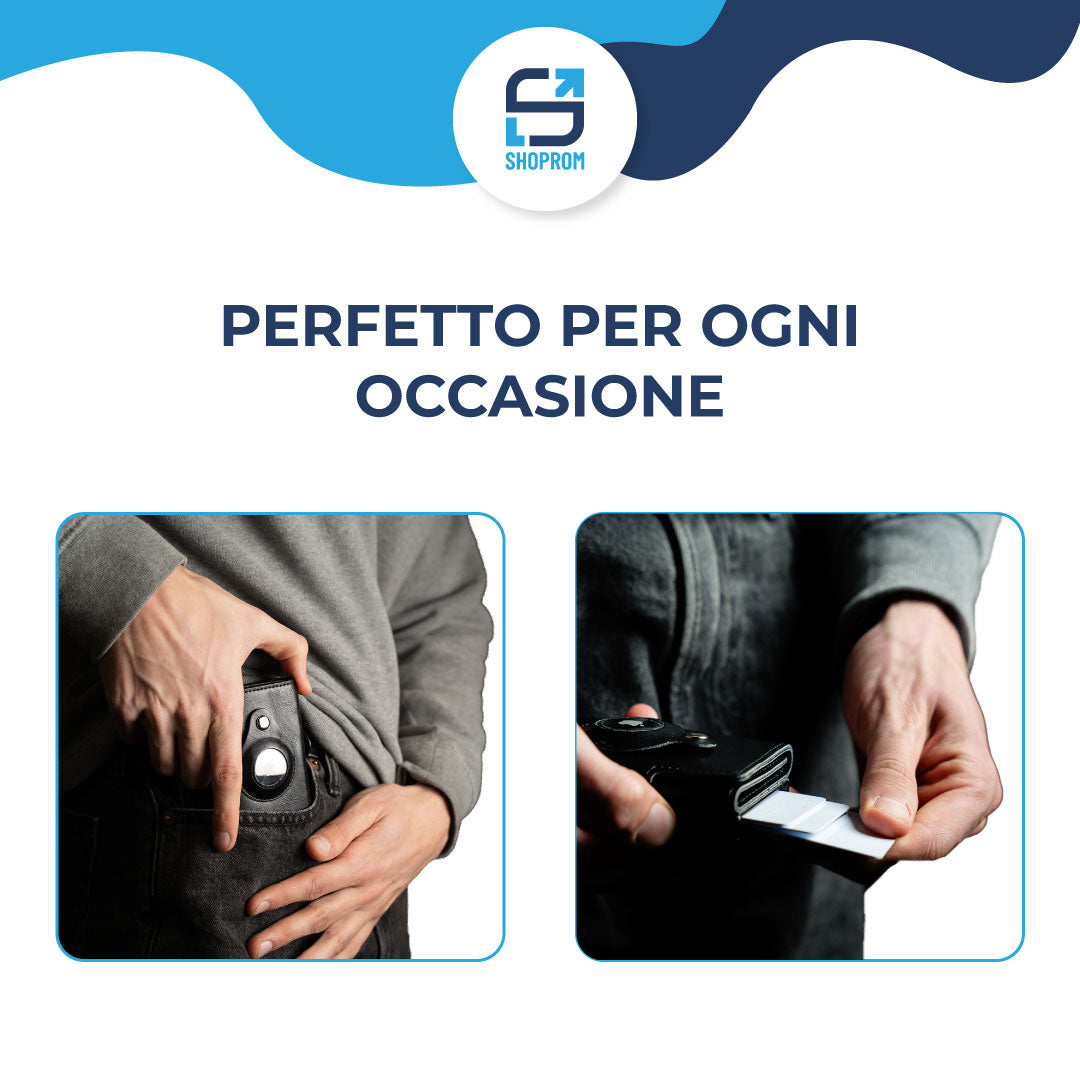 Secure Pocket – Portafoglio Slim con AirTag & Protezione RFID