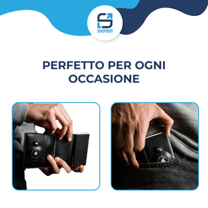 Secure Pocket – Portafoglio Slim con AirTag & Protezione RFID